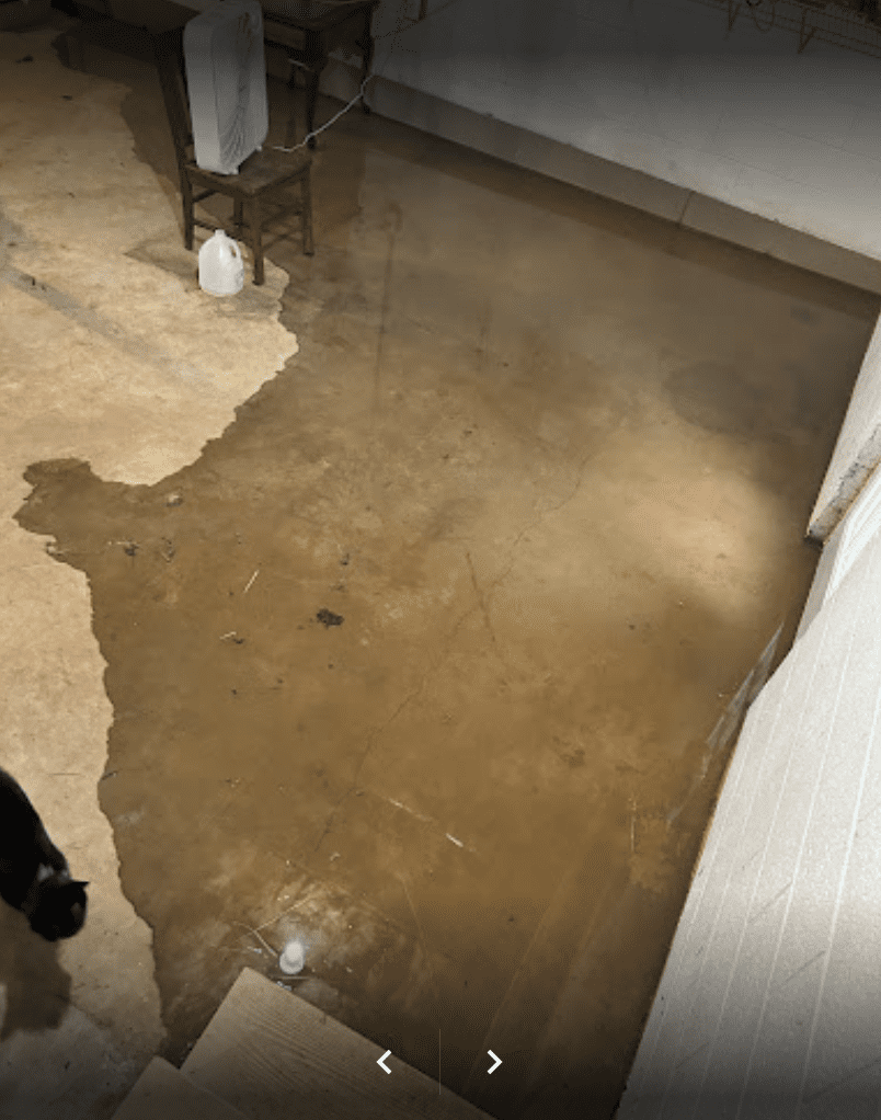 wet basement example in a Charlotte home