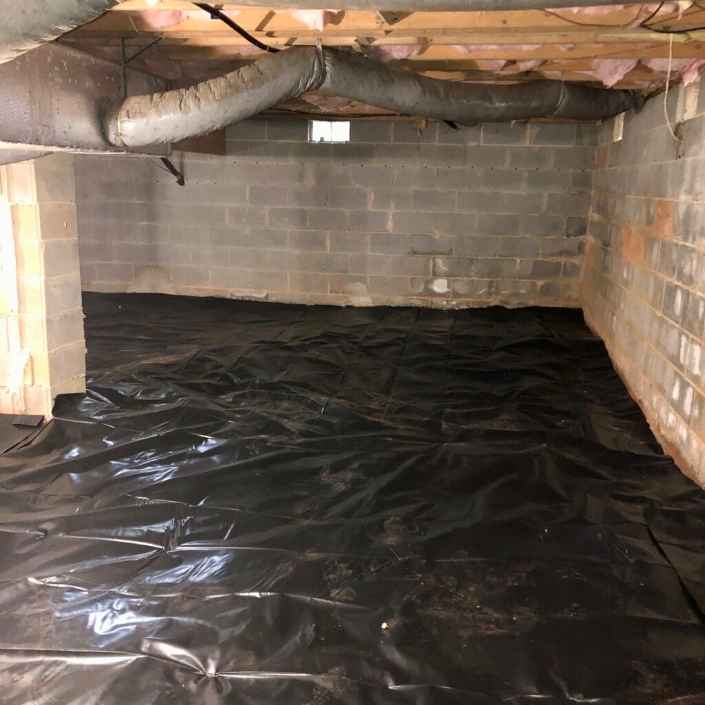 vapor barrier installed in a house in Charlotte North carolina